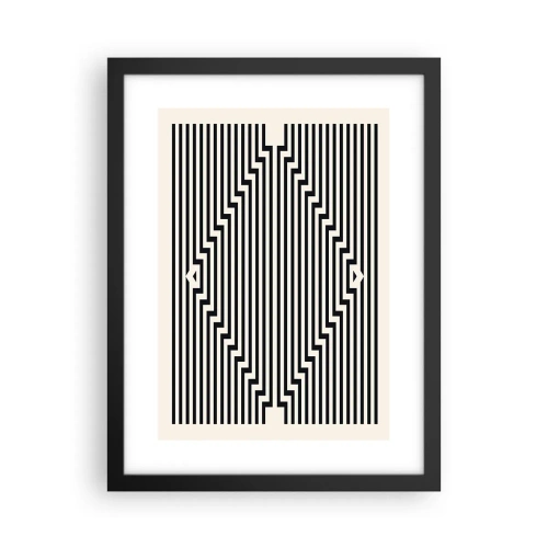 Plagát v čiernom ráme - Geometrická ilúzia - 30x40 cm