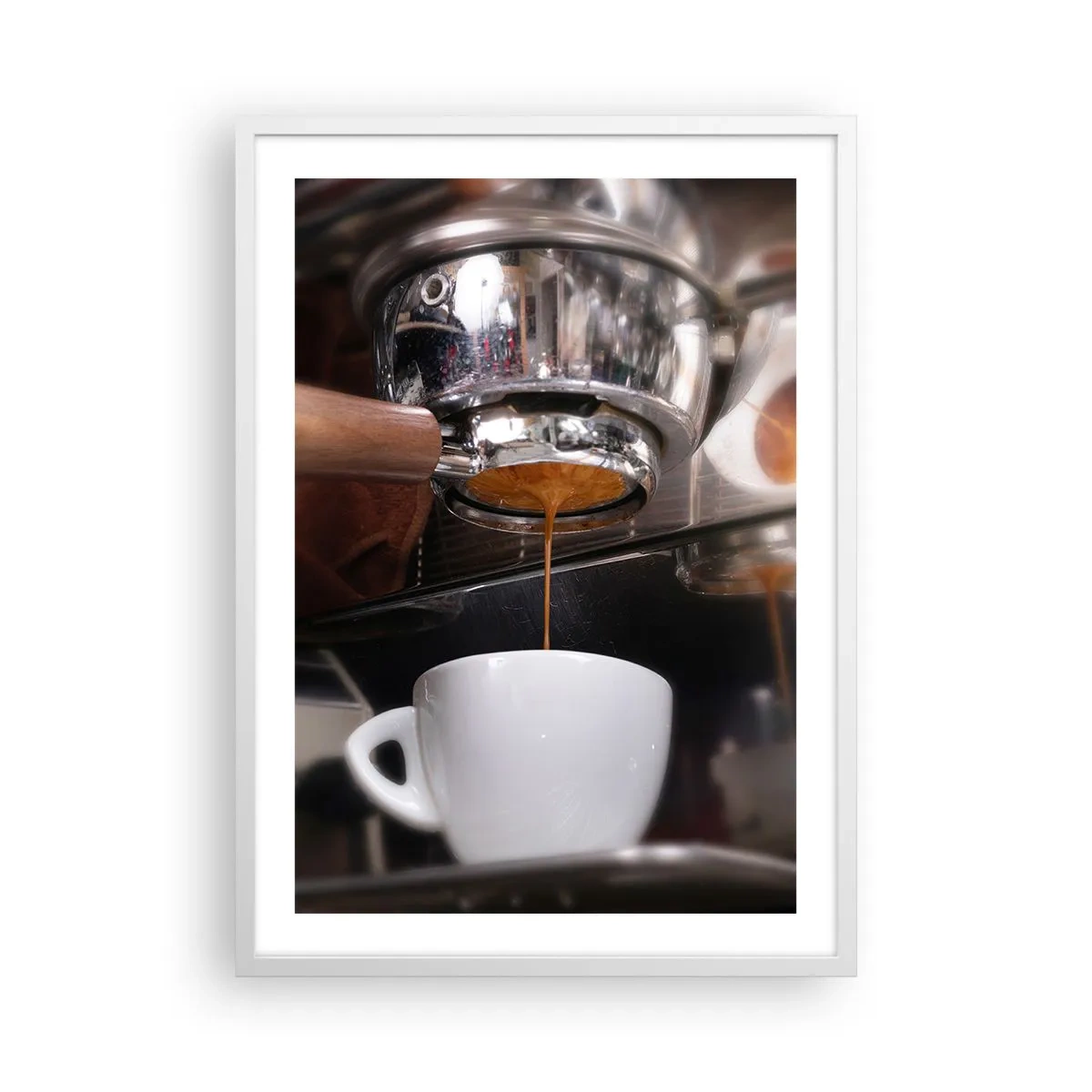 Plagát v bielom ráme - Dobrá chvíľa dňa - 50x70 cm