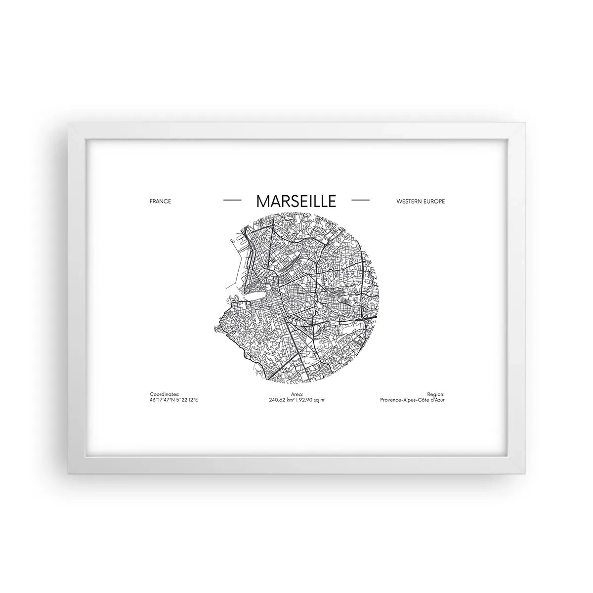 Plagát v bielom ráme - Anatómia Marseille - 40x30 cm