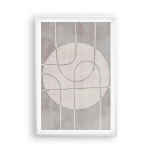 Plagát v bielom ráme - Kruhovo a priamo - 61x91 cm