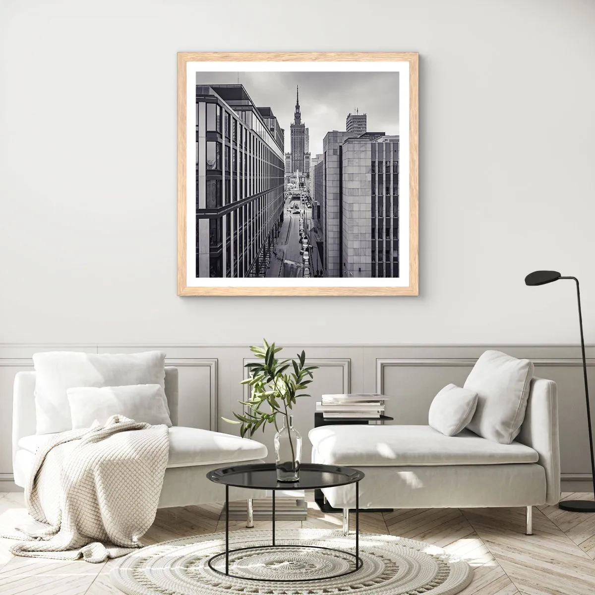 Plagát v ráme zo svetlého duba - Varšavské údolie - 60x60 cm