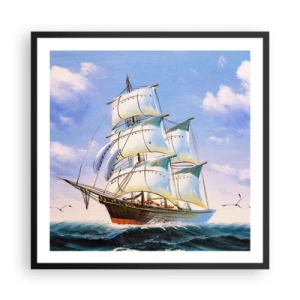 Plagát v čiernom ráme - Hrdo s vetrom - 60x60 cm