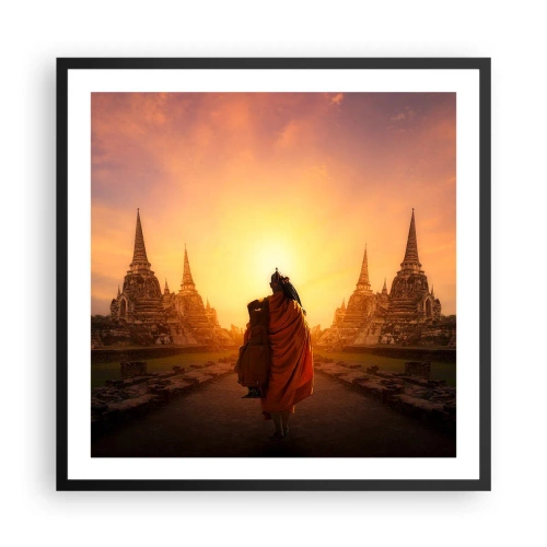 Plagát v čiernom ráme - V kľude večnosťou - 60x60 cm