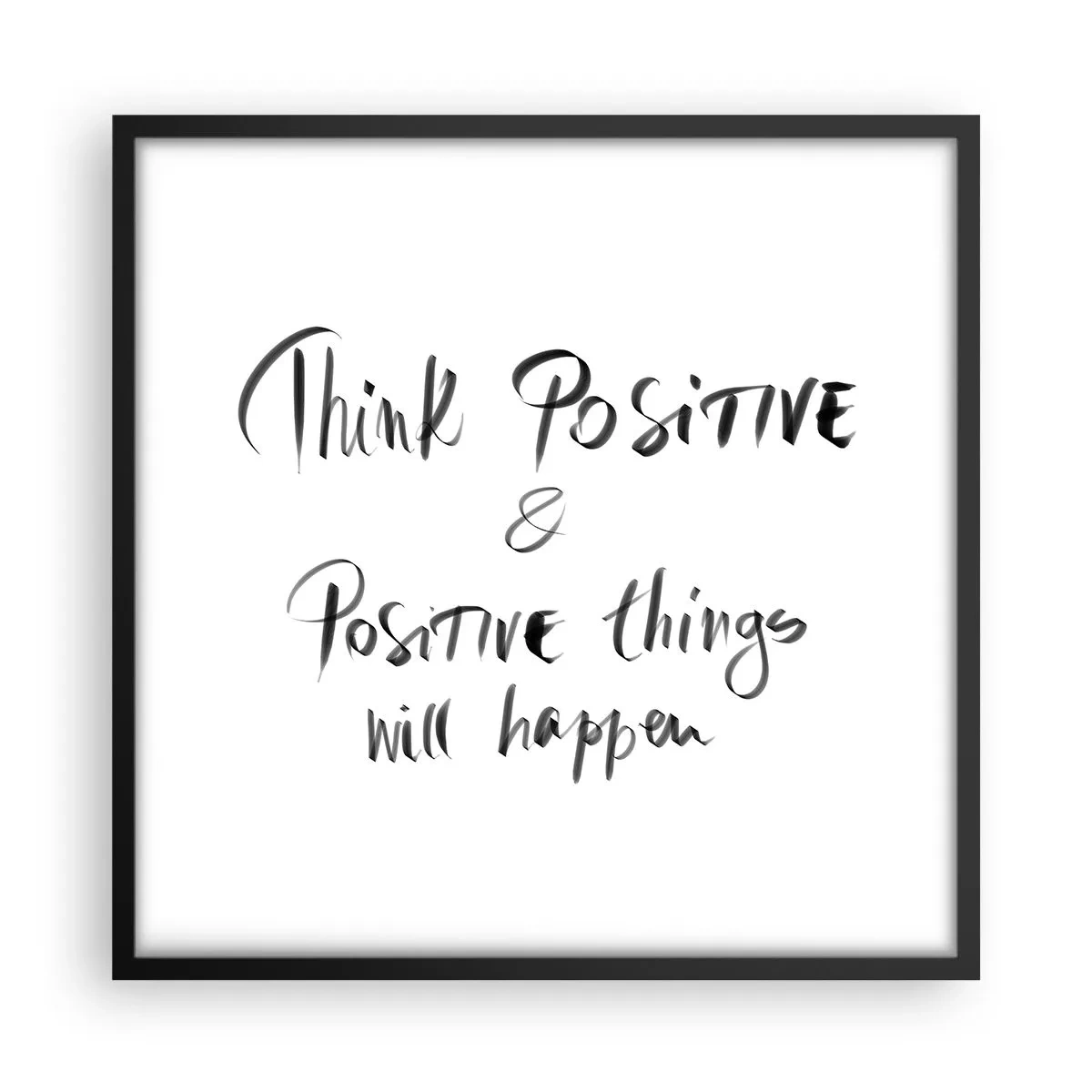 Plagát v čiernom ráme - Ako žiť? - 50x50 cm