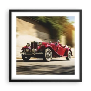 Plagát v čiernom ráme - Krajšia ako Níke Samotrácka - 50x50 cm