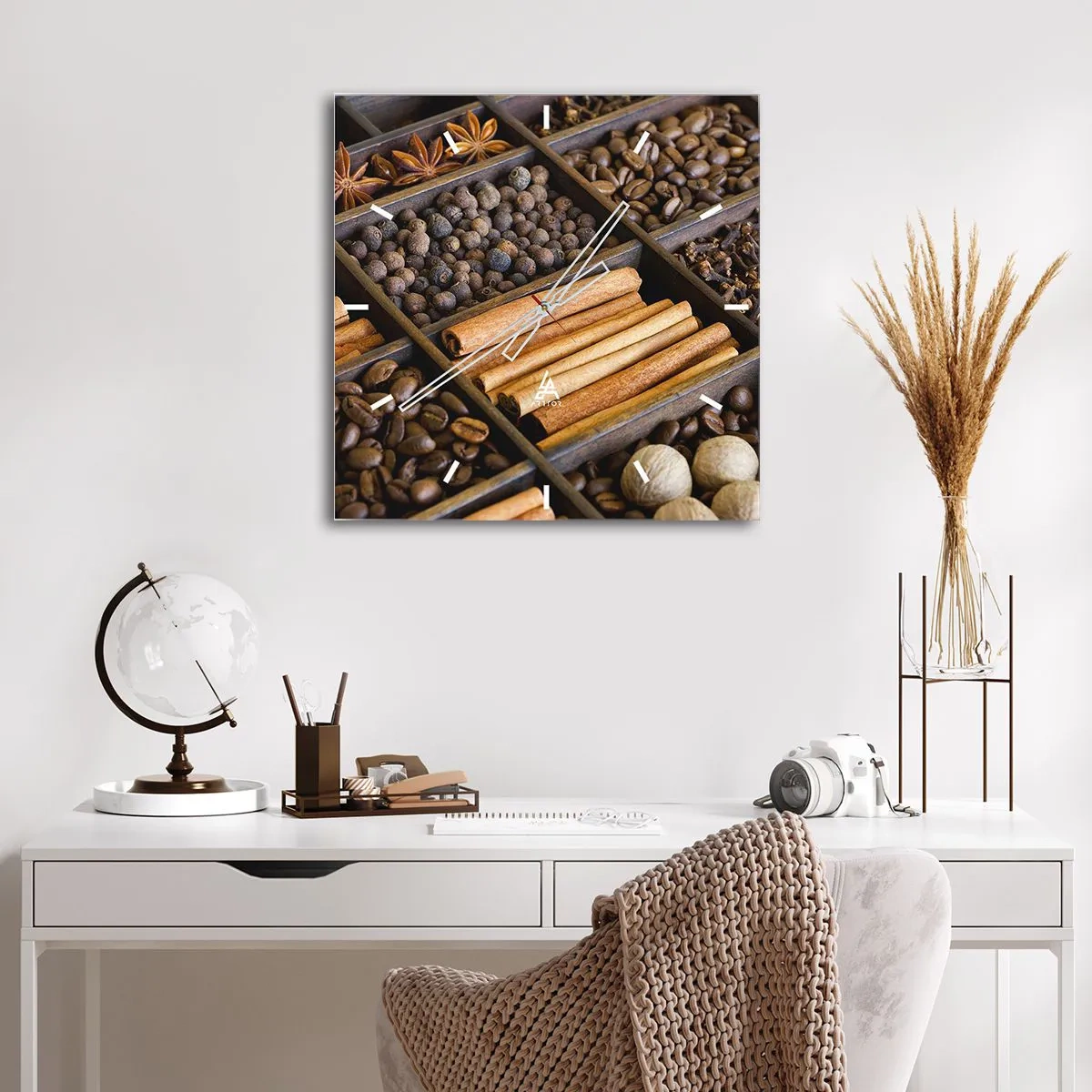 Nástenné hodiny - Pokladnice vôní - 30x30 cm