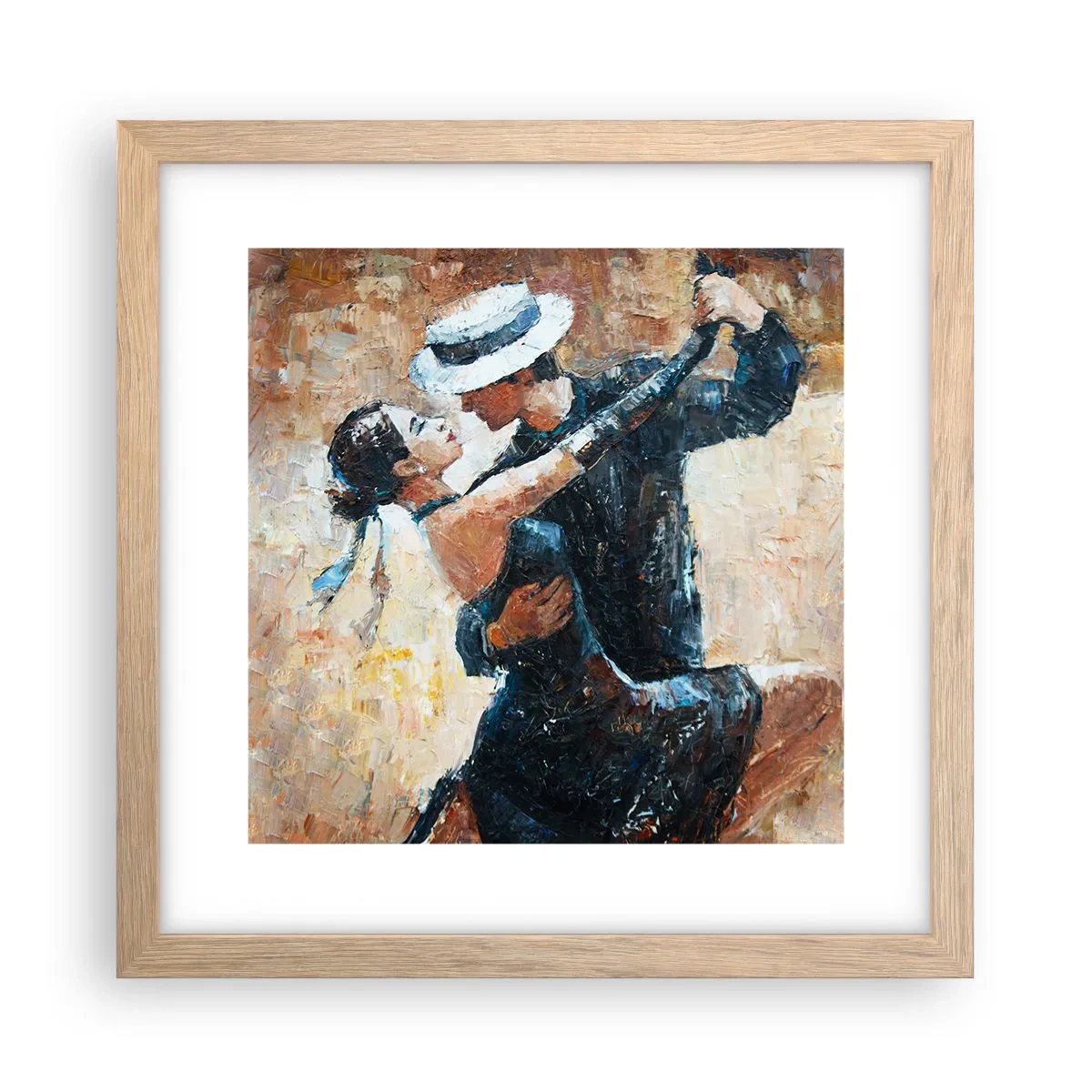 Plagát v ráme zo svetlého duba - A la Rudolf Valentino - 30x30 cm