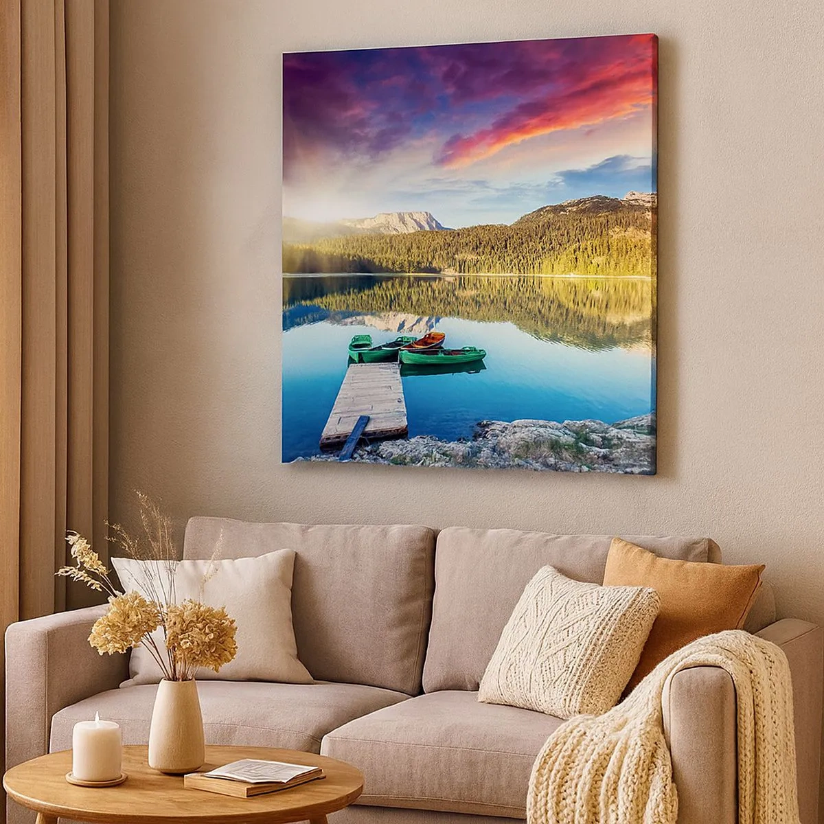 Obraz na plátne - Pri vode hladkej ako zrkadlo - 30x30 cm