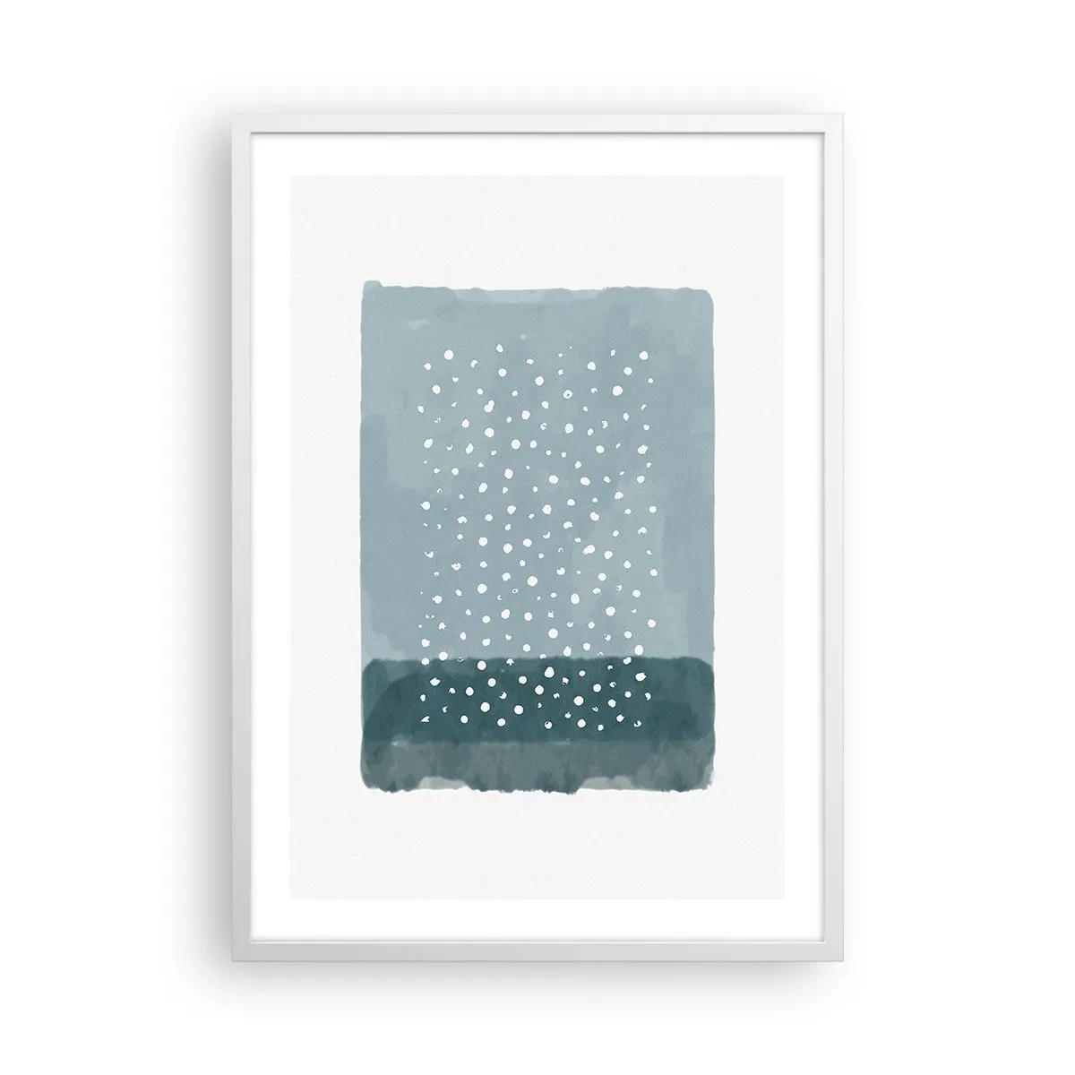 Plagát v bielom ráme - Pestované na modrej - 50x70 cm