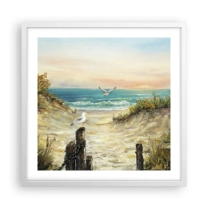 Plagát v bielom ráme - Bezvetrie a samota - 50x50 cm