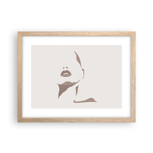 Plagát v ráme zo svetlého duba - Stvorená zo svetla a tieňa - 40x30 cm