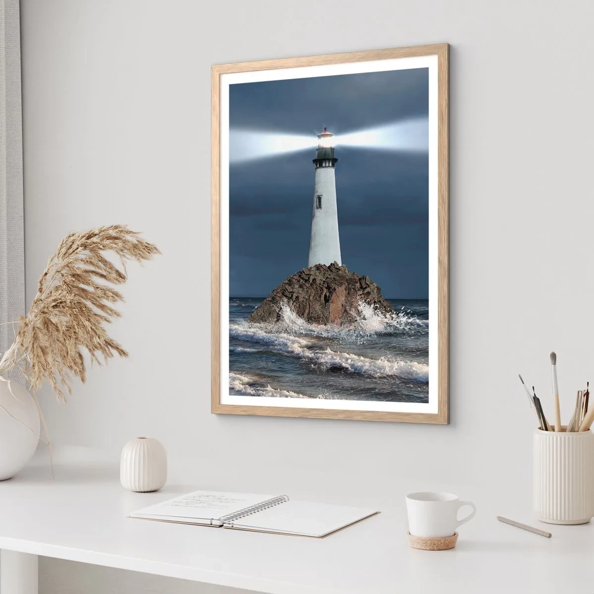 Plagát v ráme zo svetlého duba - Tu…tu…tuná! - 61x91 cm