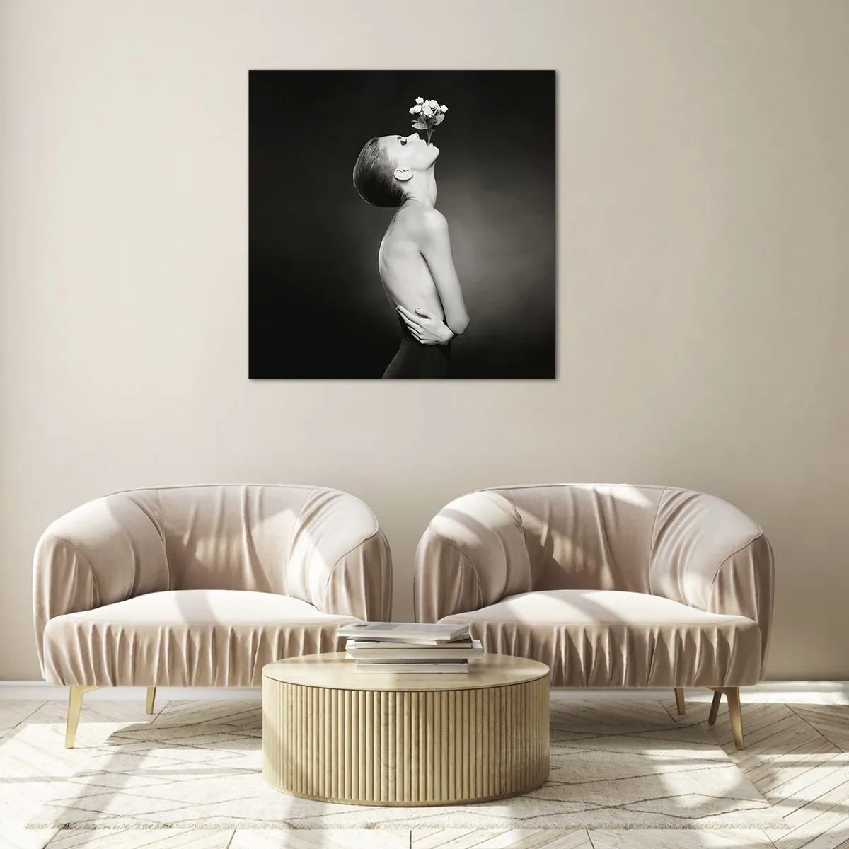 Obraz na skle - Excentrická elegancia - 50x50 cm