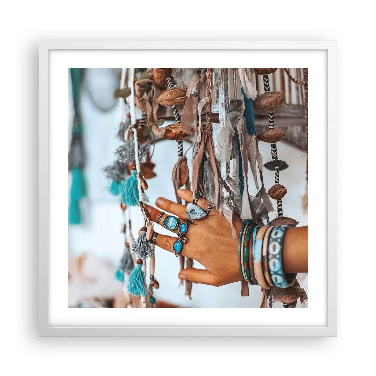 Plagát v bielom ráme - Miestne poklady - 50x50 cm