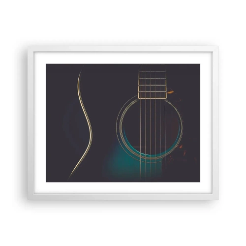 Plagát v bielom ráme - Okamih, než to zaznie - 50x40 cm