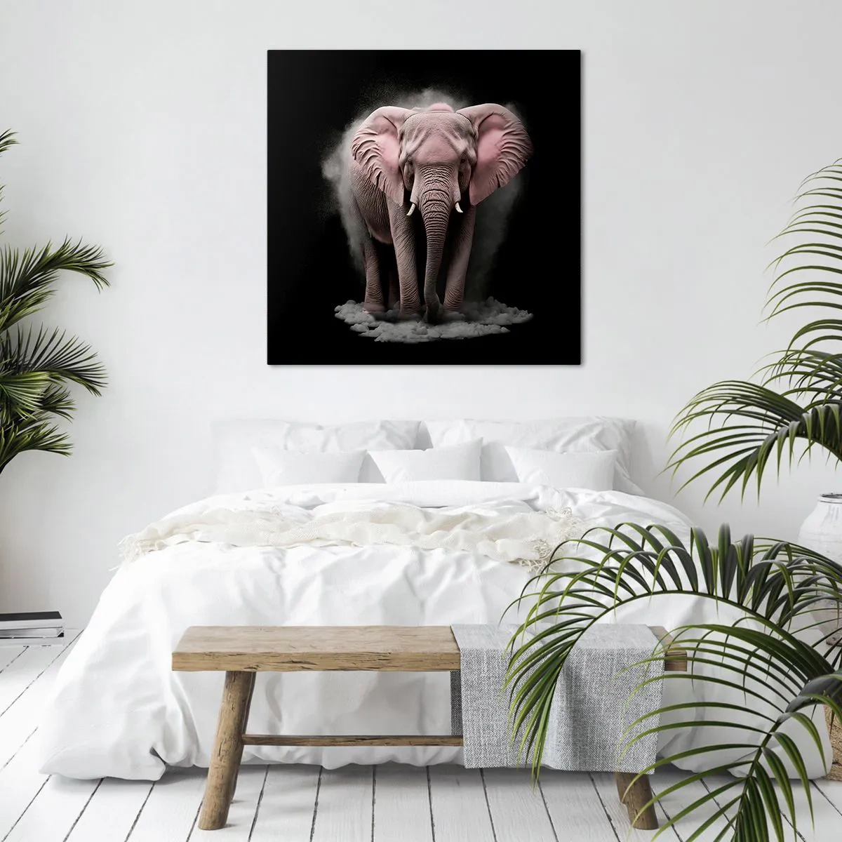 Obraz na plátne - Nemysli na ružového slona! - 70x70 cm
