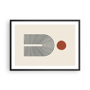 Plagát v čiernom ráme - Magnetizmus tvarov a farieb - 70x50 cm