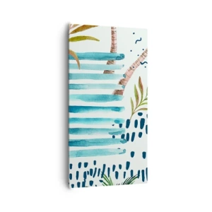 Obraz na plátne - Prázdniny pod palmami - 65x120 cm