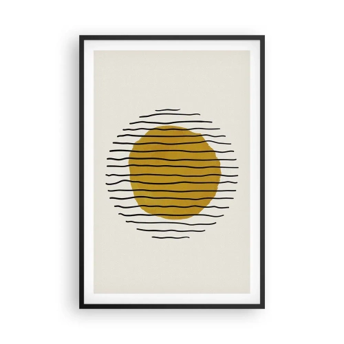 Plagát v čiernom ráme - Abstrakcia kmitajúca žiarom - 61x91 cm