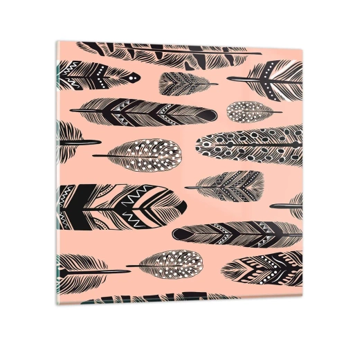 Obraz na skle - Indiánska kolekcia - 40x40 cm