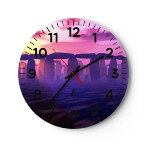 Nástenné hodiny - Tajomstvo za svitania v hmle - 30x30 cm