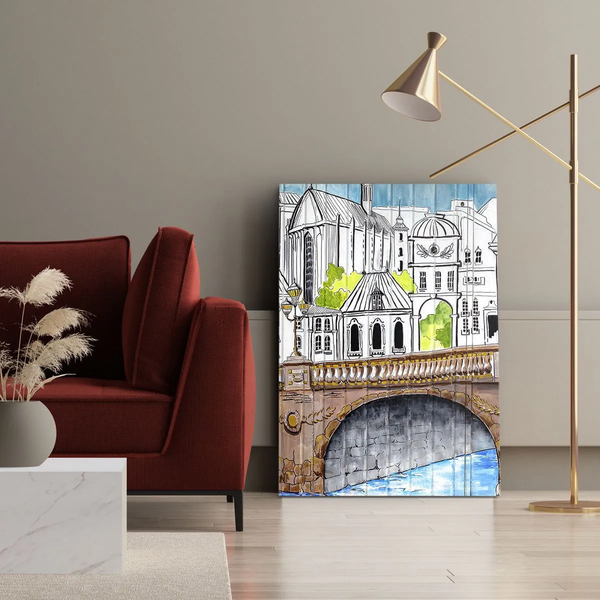 Obraz na plátne - Mesto ako maľované - 50x70 cm