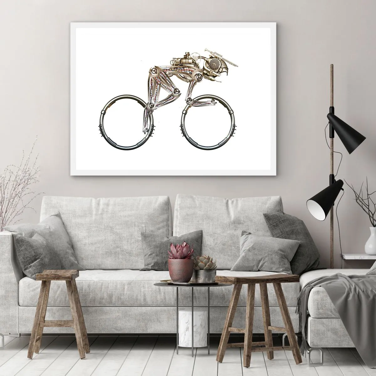 Plagát v bielom ráme - Úžasný stroj - 50x40 cm
