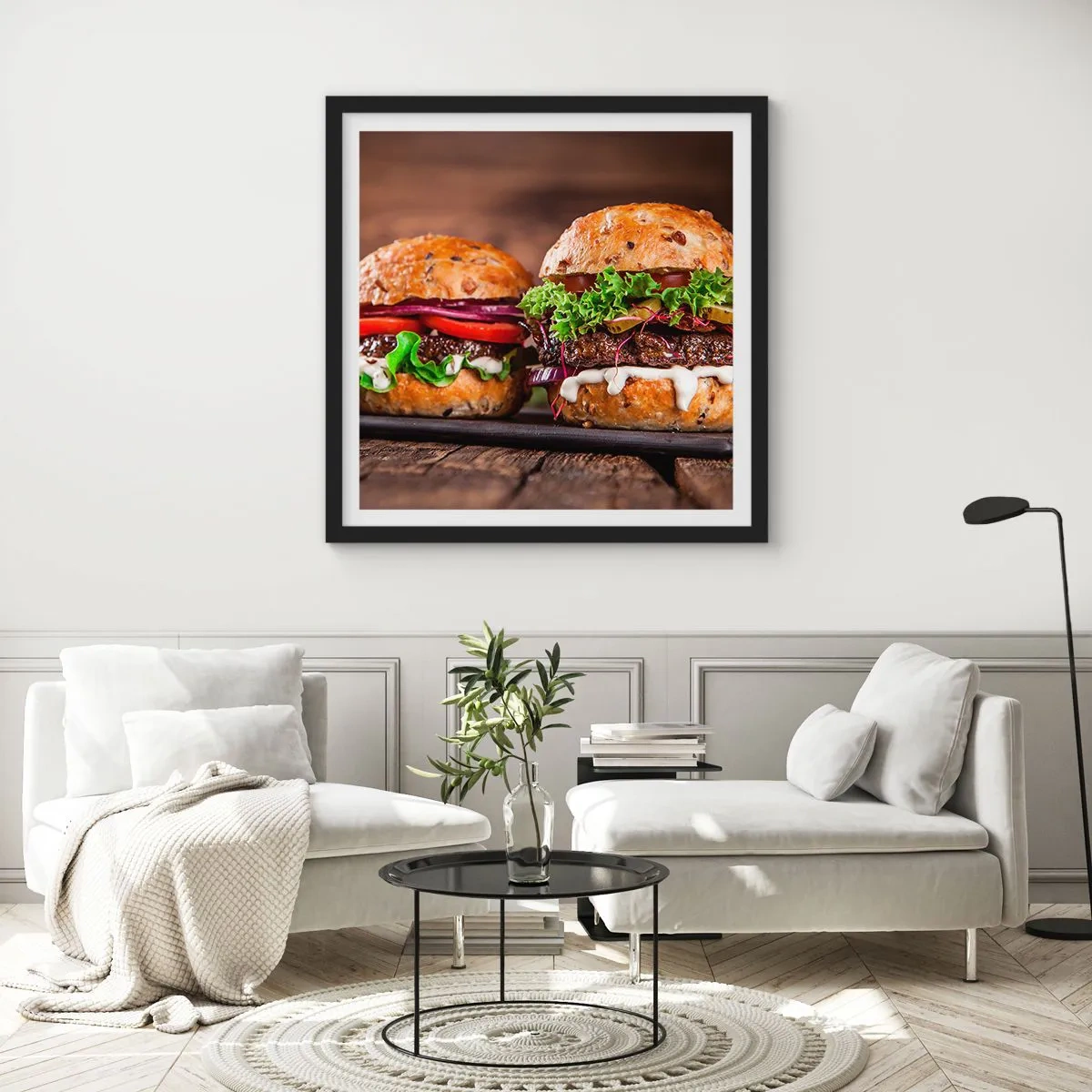 Plagát v čiernom ráme - American dream - 40x40 cm