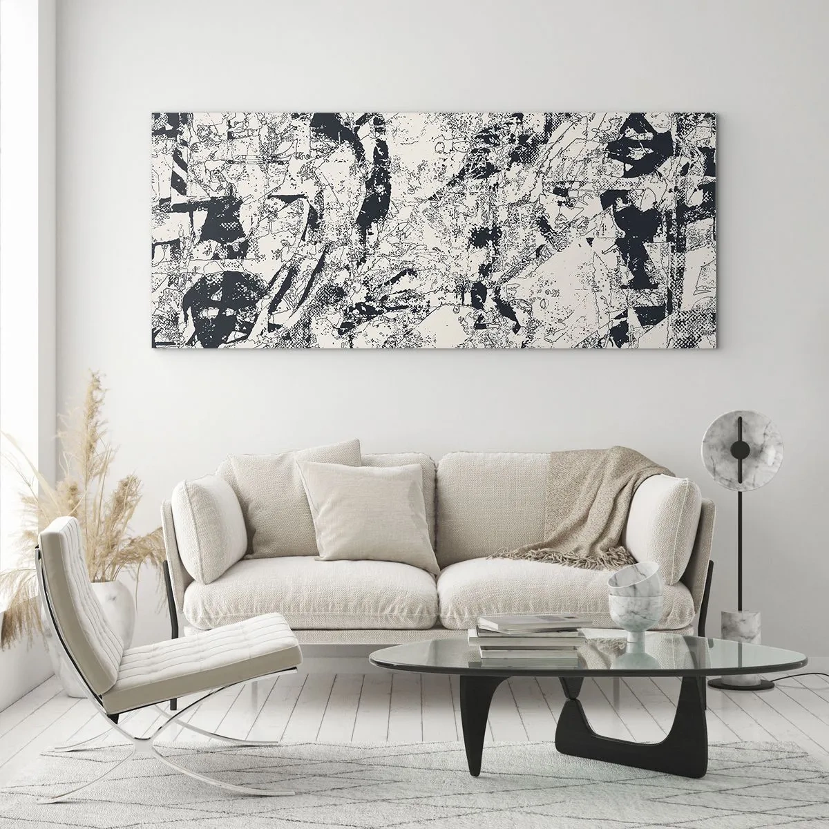 Obraz na skle - Prelínanie protikladov - 120x50 cm