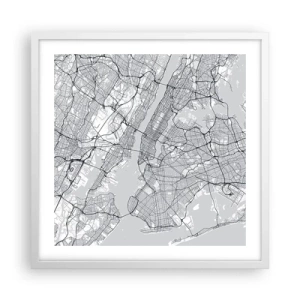 Plagát v bielom ráme - Anatómia metropoly - 50x50 cm