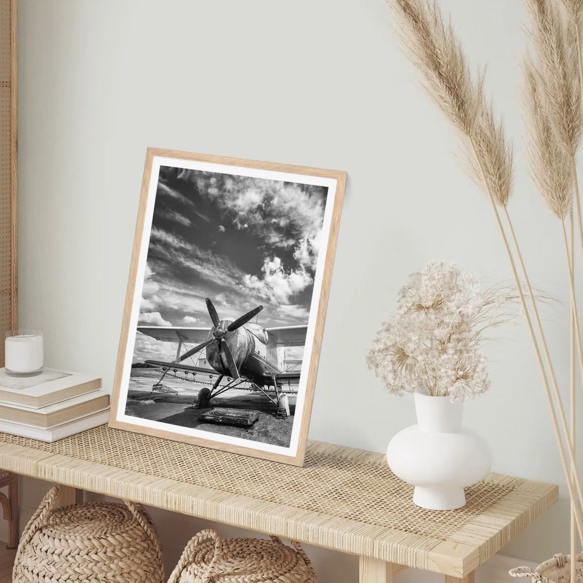 Plagát v ráme zo svetlého duba - Nemôžem sa toho dočkať! - 61x91 cm