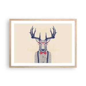 Plagát v ráme zo svetlého duba - Zábavná extravagancia - 70x50 cm