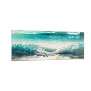 Obraz na skle - Kľud oceánu - 140x50 cm