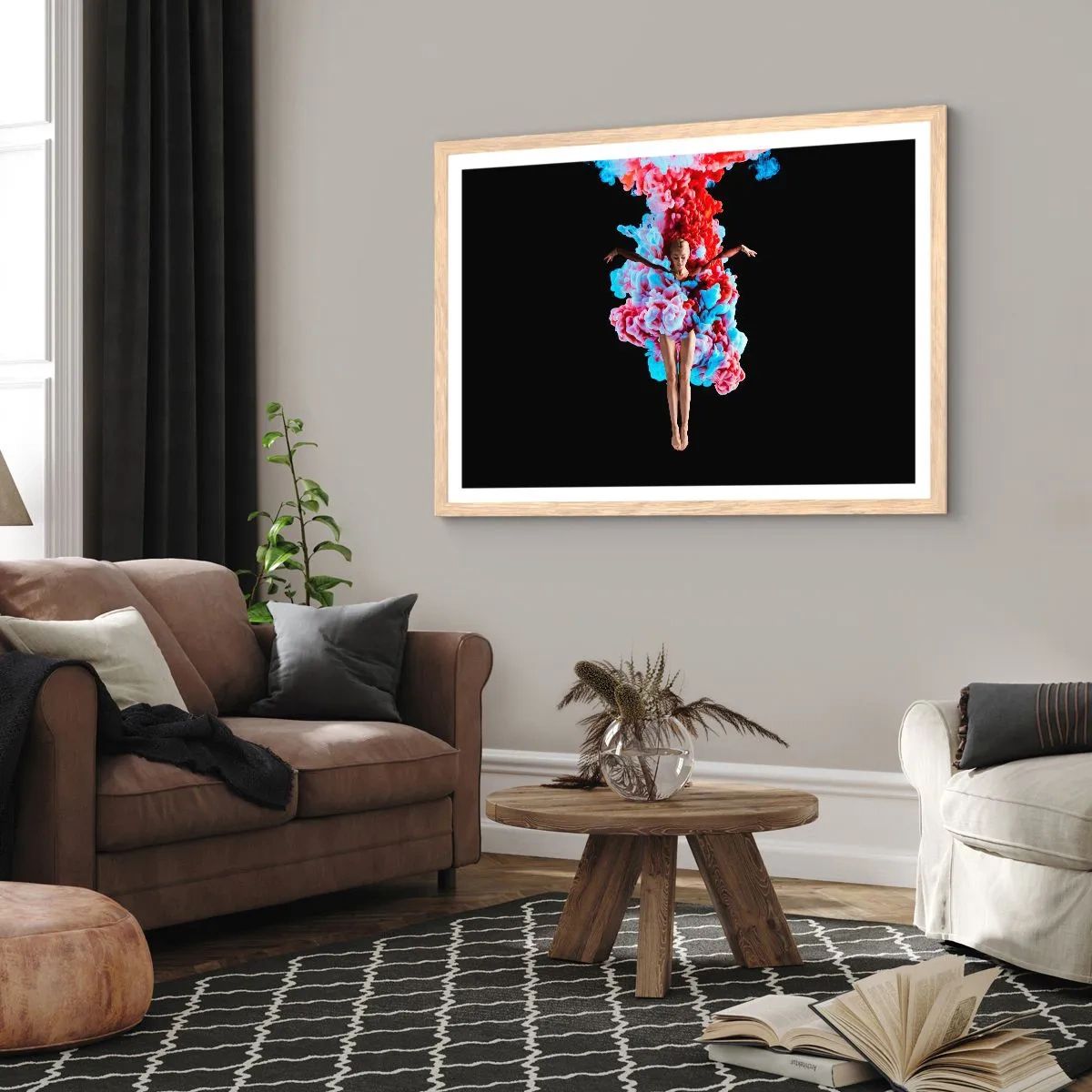 Plagát v ráme zo svetlého duba - V plnom kvete - 50x40 cm