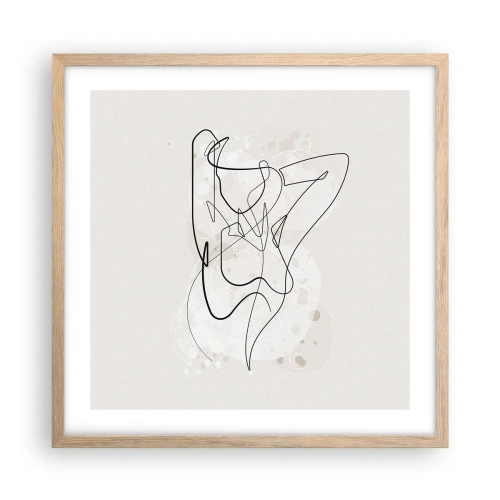 Plagát v ráme zo svetlého duba - Umenie zvádzania - 50x50 cm