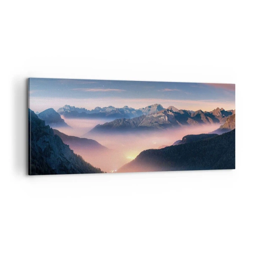 Obraz na plátne - Svetlo v údoliach - 100x40 cm