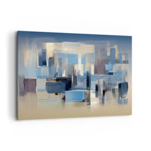 Obraz na plátne - Modrá konštrukcia - 100x70 cm