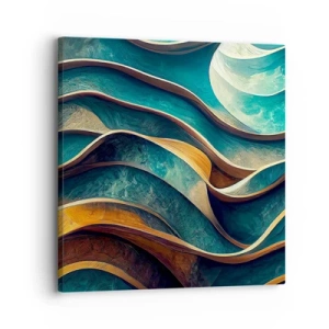 Obraz na plátne - Meandre modrej - 30x30 cm