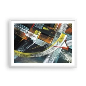Plagát v bielom ráme - Energia pohybu - 70x50 cm