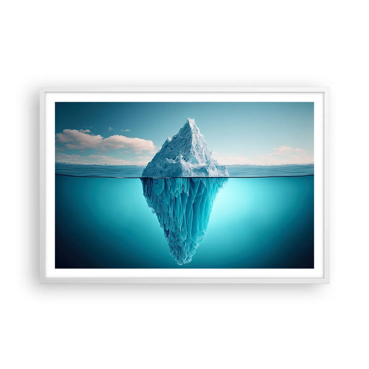 Plagát v bielom ráme - Ľadová kráľovná - 91x61 cm