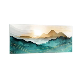 Obraz na skle - Na pokraji abstrakcie – krajina - 100x40 cm