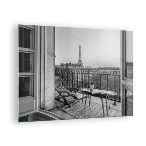 Obraz na skle - Parížske popoludnie - 70x50cm - Parížske popoludnie - Moderná nástenná dekorácia do obývacej izby a spálne ARTTOR