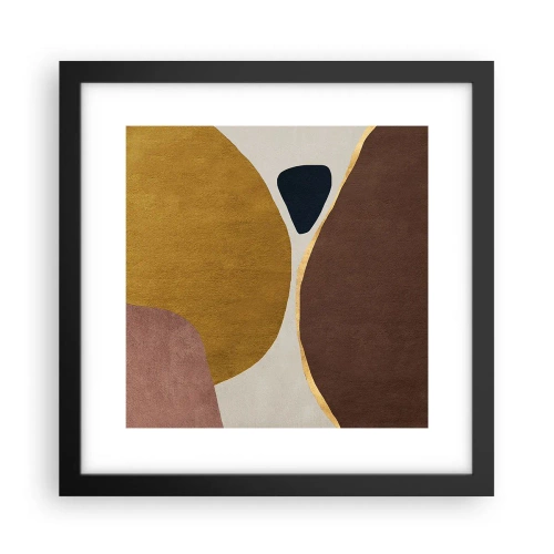 Plagát v čiernom ráme - Abstrakcia – miesto v priestore - 30x30 cm