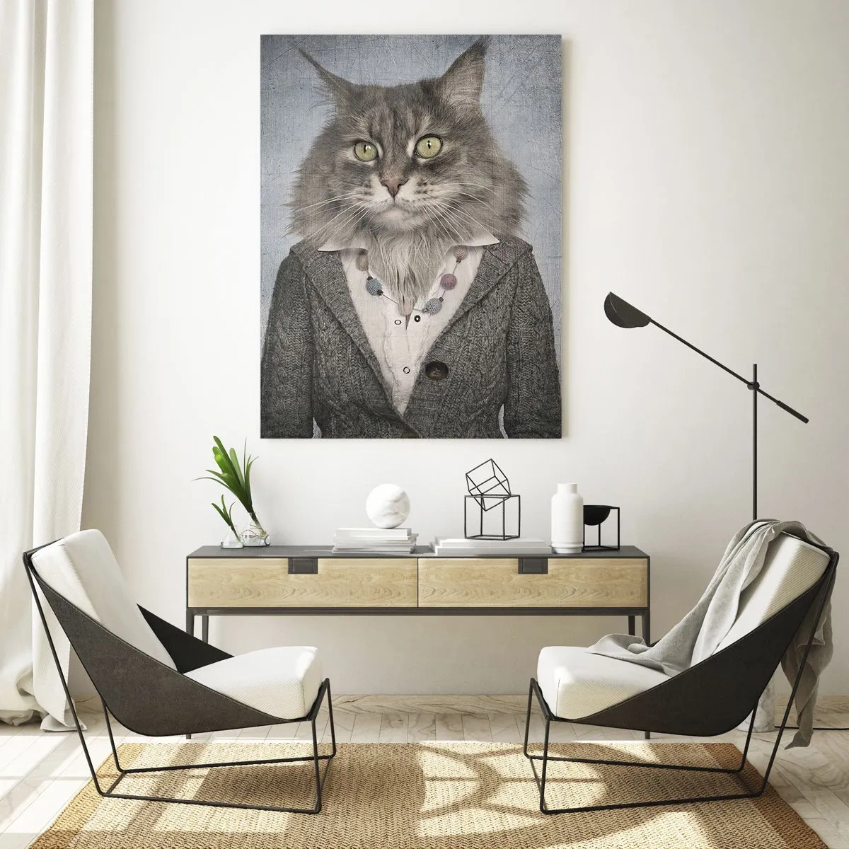 Obraz na skle - Kožuchy opäť v móde - 50x70 cm