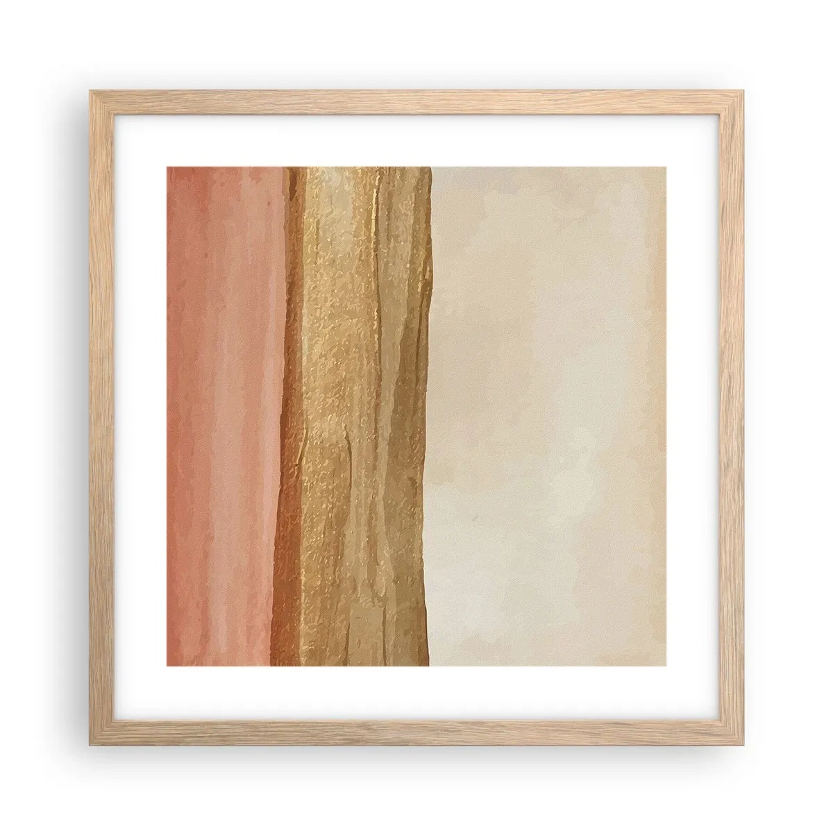 Plagát v ráme zo svetlého duba - Vertikálna kompozícia - 40x40 cm