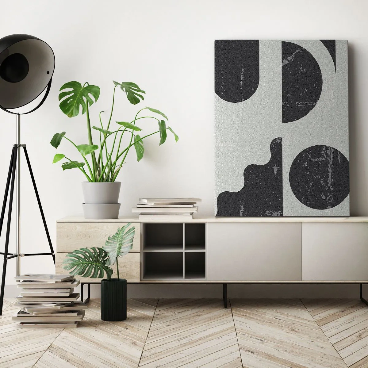 Obraz na plátne - Kompozícia nad a pod - 45x80 cm