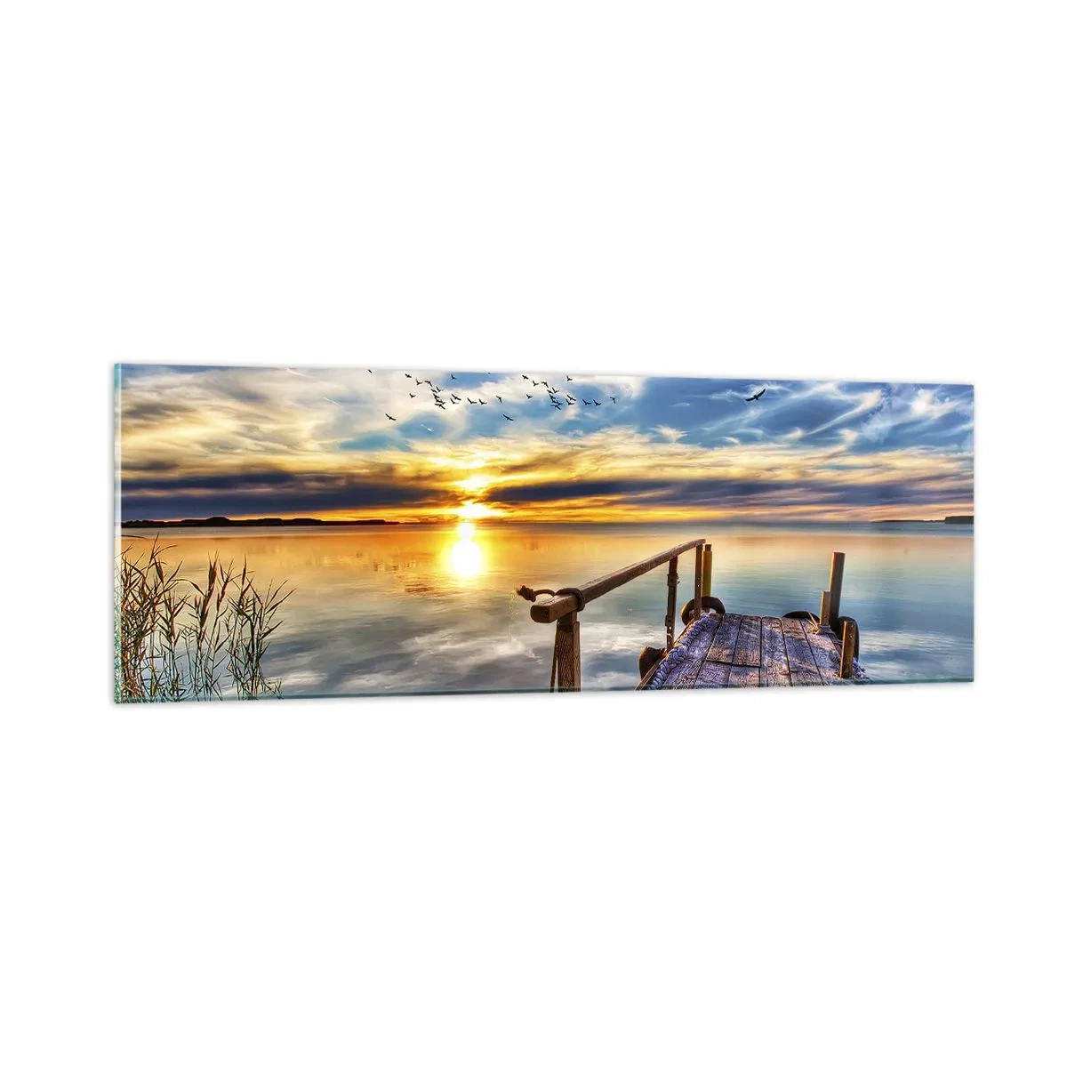 Obraz na skle - Vietor ide odpočívať - 90x30 cm