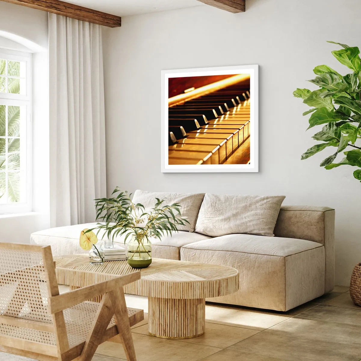 Plagát v bielom ráme - Neobmedzené možnosti - 60x60 cm