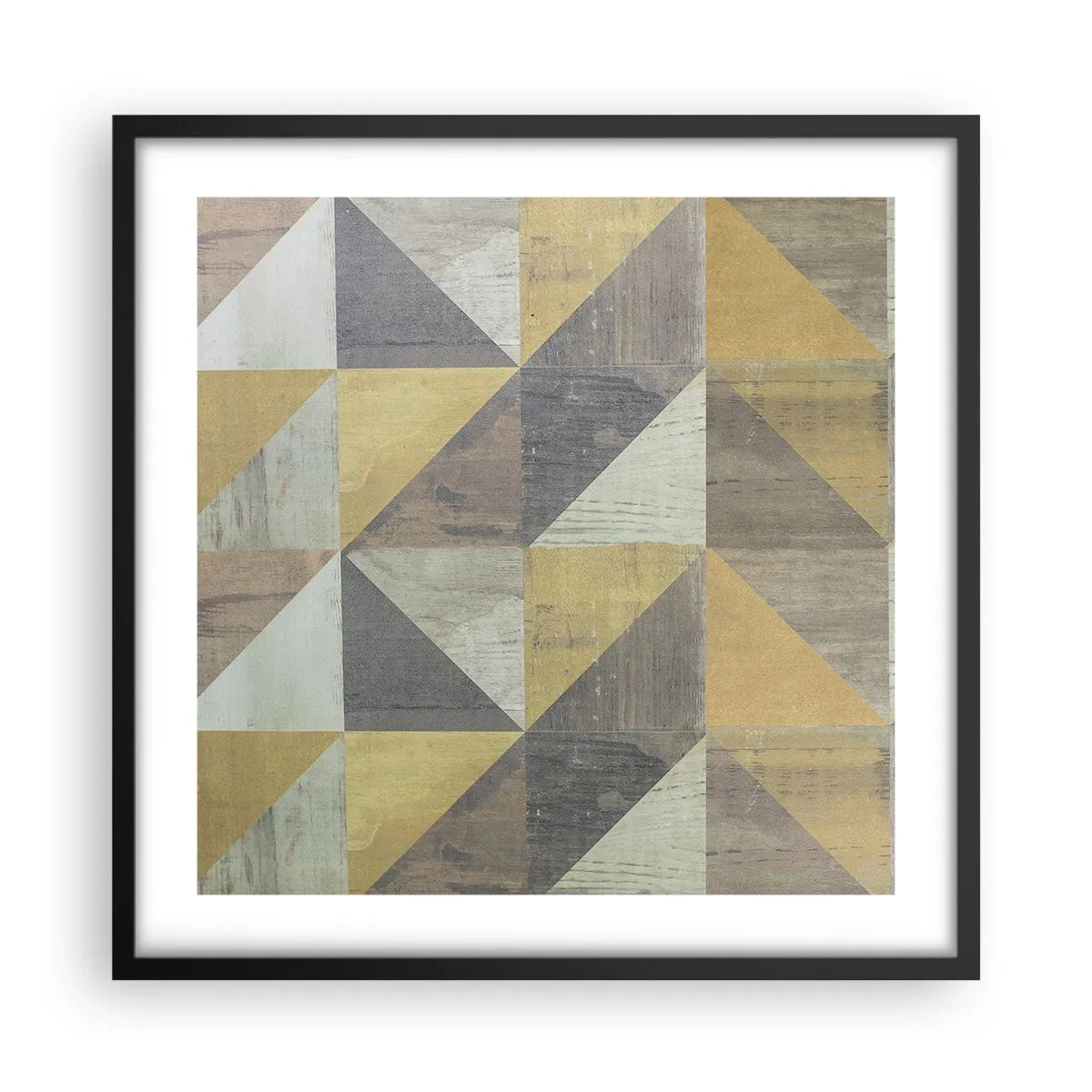 Plagát v čiernom ráme - V uhle trojuholníka - 50x50 cm