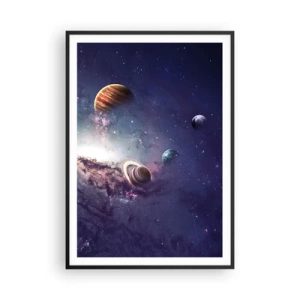 Plagát v čiernom ráme - Slnko a tanec - 70x100 cm